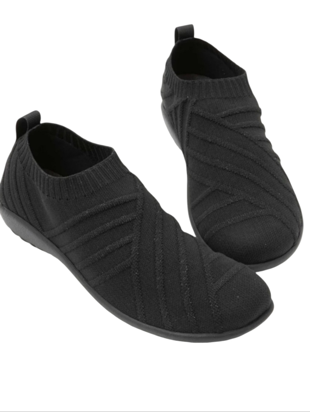 NAOT Okahu Shoes | Black with Silver Knit (Sparkle)